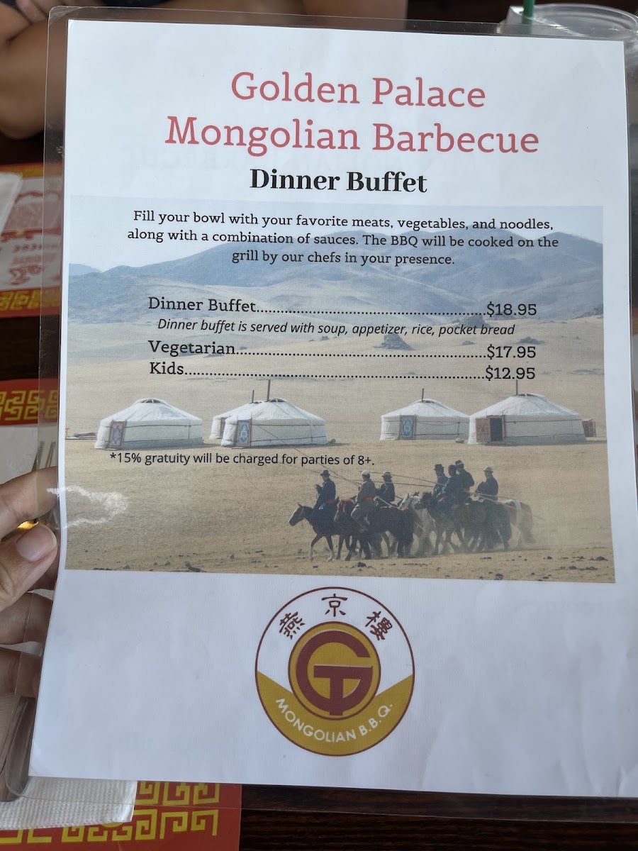 Golden Palace Mongolian BBQ Menu - Image 6